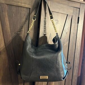 Vintage Brahmin Hobo Bag Black Pebbled Leather